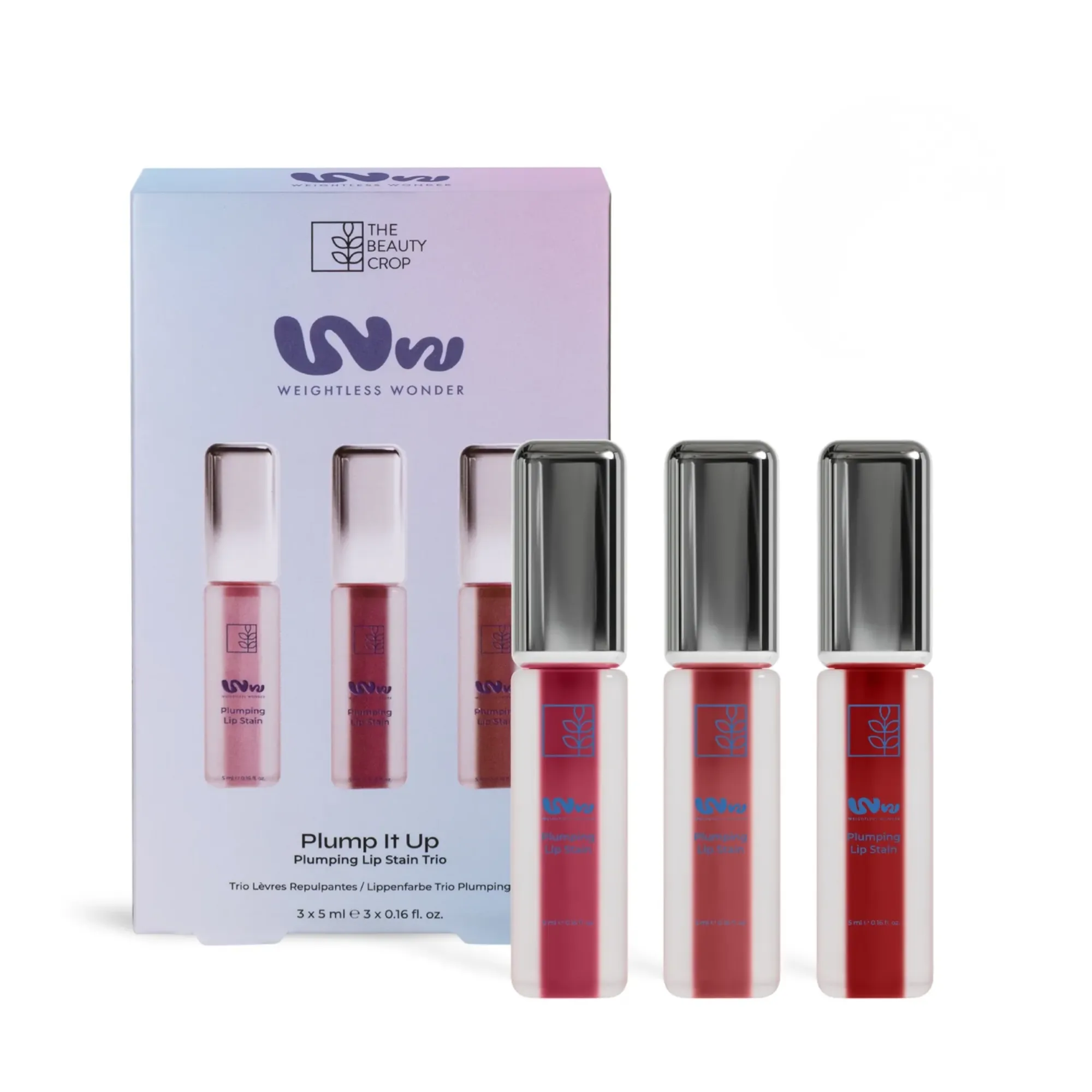 The Beauty Crop - Weightless Wonder Plump It Up Plumping Lip Stain Trio